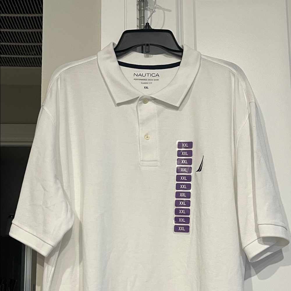 Nautica Men's Bright White Polo Shirt